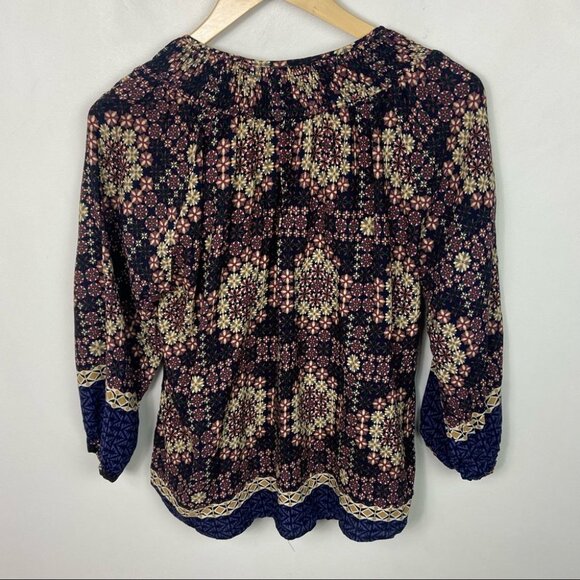 Anthropologie Peasant Blouse‎ Size XS Boho Top Thylo Kay Bohemian Popover Hippie - Picture 8 of 9